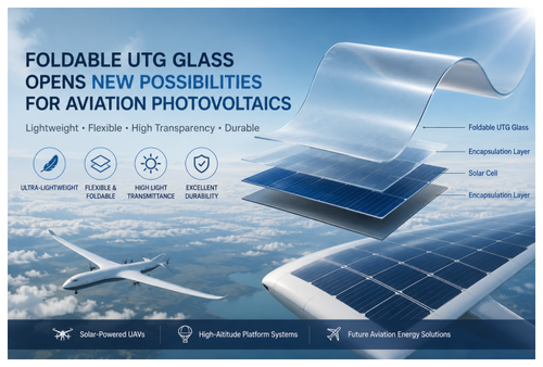 Vidro UTG dobrável abre novas possibilidades para a fotovoltaica da aviação