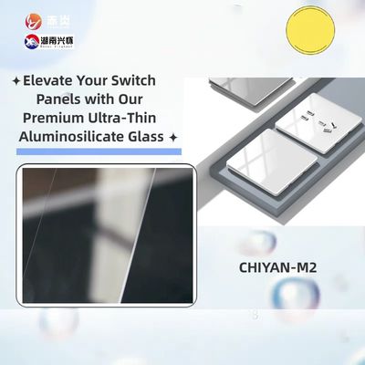 Vidro do painel de interruptores anti-reflexo 1,1 mm superfície ultra plana tamanho regular 1300*1100mm Dureza do lápis 9H Resistente a arranhões