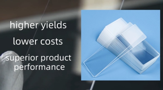 Bom preço Material de base de vidro para microscópio ultra-branco espessura consistente Tolerância Dureza do lápis 9H on-line