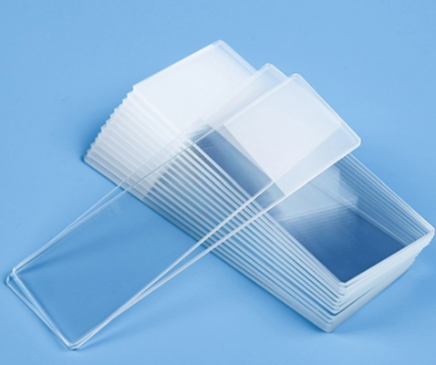 Substrato de vidro flutuante de alumínio-silicato ultrabranco para slide de microscópio 1,0 mm-1,2 mm Espessura DOL ≥ 500Mpa